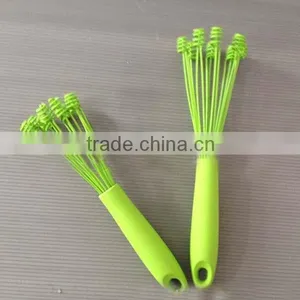 2015 Latest Design Silicone Coated Whisk Kitchen Tools Egg Beater Blender Milk Frother Whisk 12inch Logo Printed Available thumbnail-5