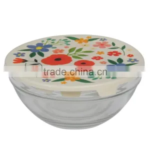 Glass Bowl With Heat Trasfer Lids (TOP QUALITY) thumbnail-2