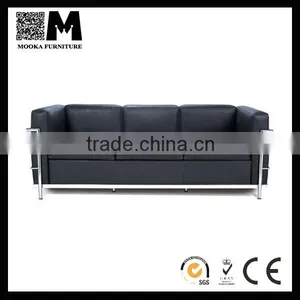 High Quality Durable Leather Home Sofa Leather Three Seat Sofa thumbnail-1