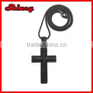 Iced Out Hip Hop 2014 Fashion Jewelry 18k Gold Mens Jesus Christ Cross Pendant thumbnail-1