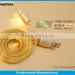 1m Length Remax Gold Line Micro Usb Cable for Samsung Galaxy s3 I9300 thumbnail-2