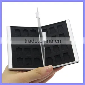 Leather Aluminum EVA 24 Micro SD TF Card Case Memory Card Storage Carrying Case Holder Protector thumbnail-1