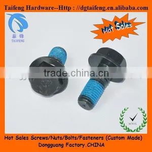 Black Hex Head Round Washer Nylon Patch Screw thumbnail-1