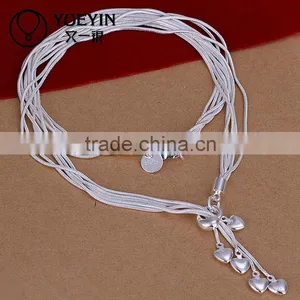 2014 Mulit String Sterling Silver Lariat Necklace thumbnail-1