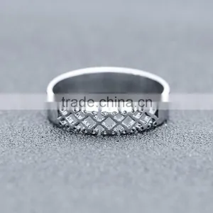 Stainless Steel 201/202 The Diamond Hollow Out Ring and Band thumbnail-2