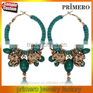 Elephant Fashion Big Circle Punk Style Bohemia Ethnic Earring Jewelry Wholesale thumbnail-1
