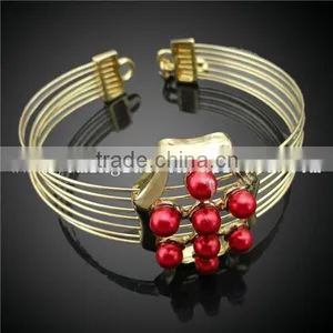 Gold Plated Fashion Jewelry Set in China With Red Coral Beads Design Jewelry thumbnail-4