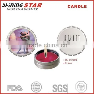 2015 New Design Unique Candle Jars in Circle Tin 15g thumbnail-1