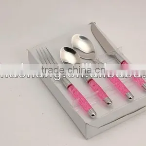 PP 410 New Style Mirror Polished Gold Plated Flatware Sets thumbnail-1
