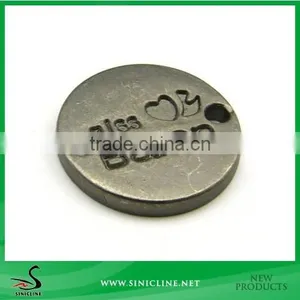 Sinicline Personalized Round Apparel Metal Tag With Logo thumbnail-1
