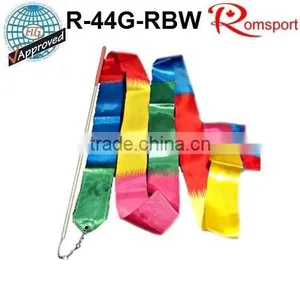 Rhythmic Gymnastics Multi-colour RIBBON & STICK SET 6m & 60 cm ROMSPORTS R-44G-RBW Rainbow thumbnail-1