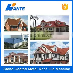 High Quality Aluminum Zinc Plate Colorful Stone Coated Metal Roof Tile Machine, Tile Making Machine for Ecological thumbnail-1
