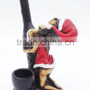 Figurine Shaped Hand Crafted Smoking Pipes - Christmas Girl thumbnail-4