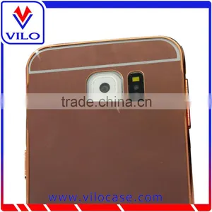 Factory Wholesales Aluminum Bumper Leather Case for Samsung Galaxy S6 thumbnail-4