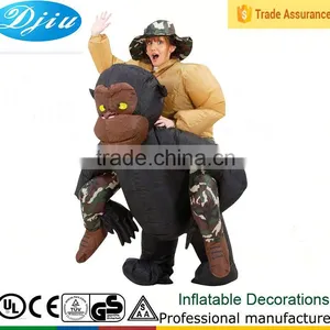 DJ-CO-156 INFLATABLE RIDING GORILLA Orangutan Adult Costume Costumes Party Halloween Theme thumbnail-1