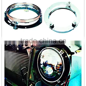 7 Inch Round Daymaker LED Headlight Mounting Bracket Ring for 07-16 Jee-p Wrangler JK Harley Davidso-n Motorcycle thumbnail-1