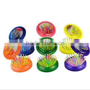 Customized Logo Girls Single Mirror With Comb Pocket Makeup Compact Mirror thumbnail-3