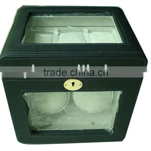 PU Leather Watch Winder Box With Acrylic Lid thumbnail-1
