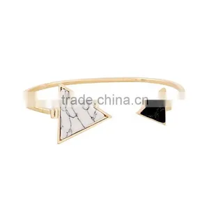 Custom Jewelry Factory Wire Triangle Enamel Bangle Bracelets thumbnail-2