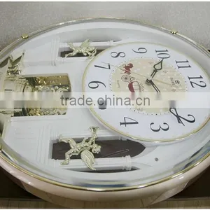 Plastic Round Customized Quartz Wall Clocks Muslim Prayer Clock and Diy Clock With Music Chiming thumbnail-5