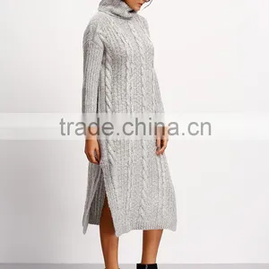 CASUAL WINTER DRESS WOMEN SWEATER DRESS thumbnail-4