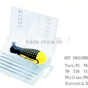 Checkered Handle Horologe Screwdriver Set thumbnail-1