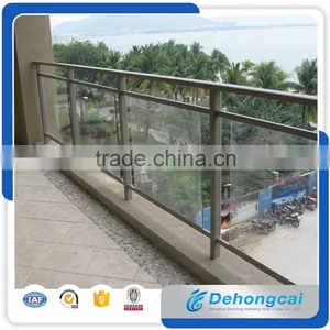 Customized Stainless Steel Glass Balcony Railing With Simple Designs thumbnail-1