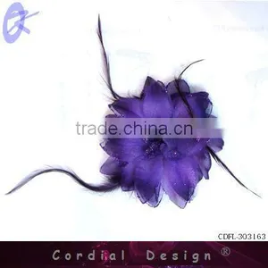 2013 New Design!!! Wholesale Fashion Beautiful Feather Flower Hair Accessory thumbnail-1