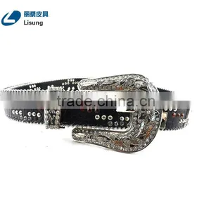 Bling Western Crystal Rhinestone Dress Concho Straps For Men thumbnail-3