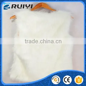 Blank Faux Fur Jacket Faux Fur Vest thumbnail-4