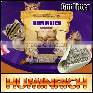 Huminrich 99% Dust Free OEM Bulk Bentonite Clumping Clay Cat Litter China Supplier thumbnail-1
