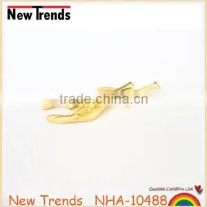 Wholesale Women Hair Accessories Jewelry Gold Plated Deer Antlers Hair Clips thumbnail-3