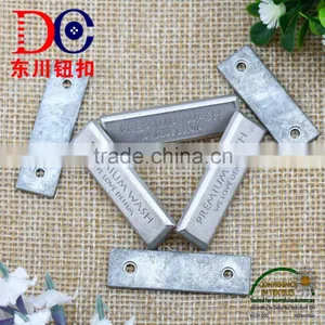 Metal Tack Jeans Plate Leather Patch With Metal Logo Plate for Handbags thumbnail-5