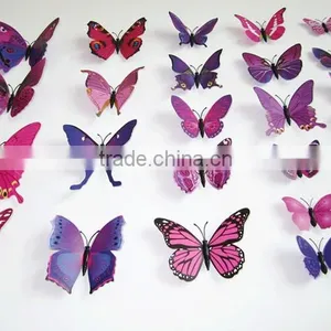 12pcs 3D PVC Butterflies DIY Butterfly Art Decal Home Decor Wall Mural Stickers thumbnail-6