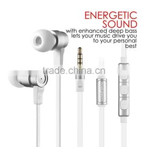 Wallytech Smart Steel W805 High Performance In-Ear Earphones With Built-In Microphone for Apple IOS Samsung Android Devices. thumbnail-1
