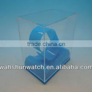 Plastic Clear Cubic Watches Case thumbnail-1