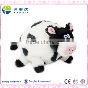 Plush Fluffy Cow Squeaky Soft Dog Toy thumbnail-2