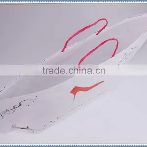 2016 New Style White Kraft Paper Bag With Red Twisted Patch Handle for Shoes thumbnail-2