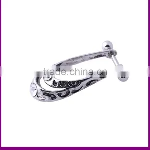 Stainless Steel Vintage Feather Ear Cuff thumbnail-3