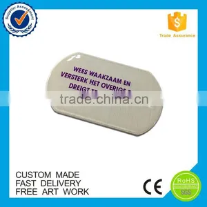 High Quality Army Souvenir Printing Stainless Steel Dog Tag Custom thumbnail-5