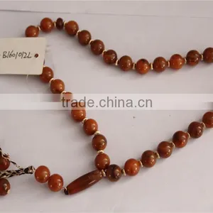 New Design Red Color Acrylic Beads Necklace Women Necklace Jewerly thumbnail-1