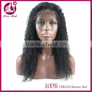 Unprocessed Elastic Band European Hair Glueless Full Lace Wig Great Lengths Hair Wigs Human Jerry Curl Hair Wigs thumbnail-2