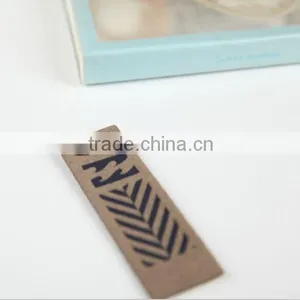 Custom Logo Clothing Faux PU Leather Patch for Denim thumbnail-1