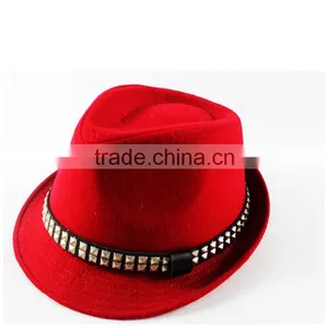 2015 Wool Hats for Women Mini Red Top Hat Hats for Women thumbnail-6