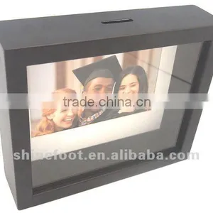 8" Metal Picture Frame With Coin Bank T-FB01-1 (m02) thumbnail-1