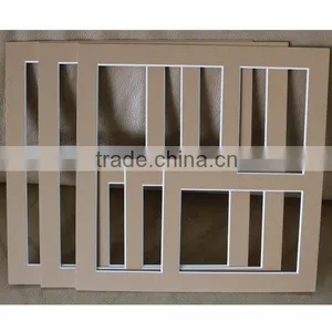 Wholesale 4ply 5x7 8x10 11x14 Precut Uncut Multi Cutouts Photo Frame Mats thumbnail-6