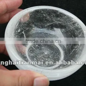 Wholesale Natural Elegent Portable Clear Crystal Carving Bowl thumbnail-1