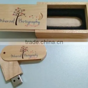 Biodegrable and Eco Friendly Promotional Usb Stick Wooden Material thumbnail-1