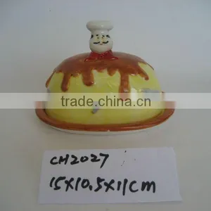 Ceramic Butter Dish in Cooker Design thumbnail-1