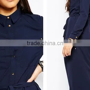 Women's Casual Long Dress Long Sleeve Fork Maxi Dress thumbnail-5